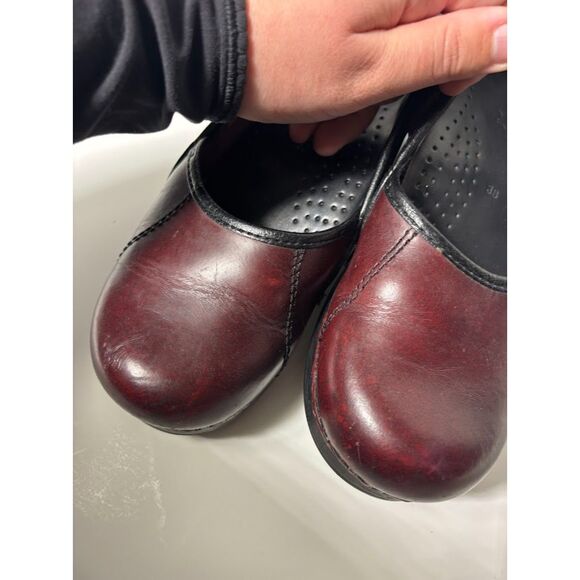 Dansko Marcelle Mary Jane Shoes Size 38 Clogs OxBlood burgundy maroon cottage - Picture 4 of 7